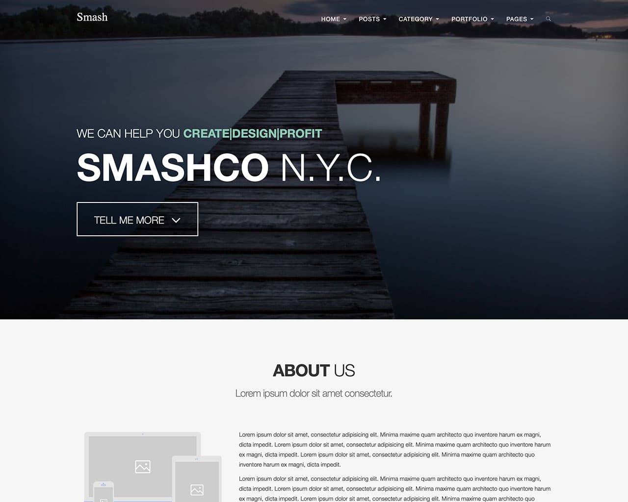 Smash – Bold Multipage/Onepage Bootstrap Template