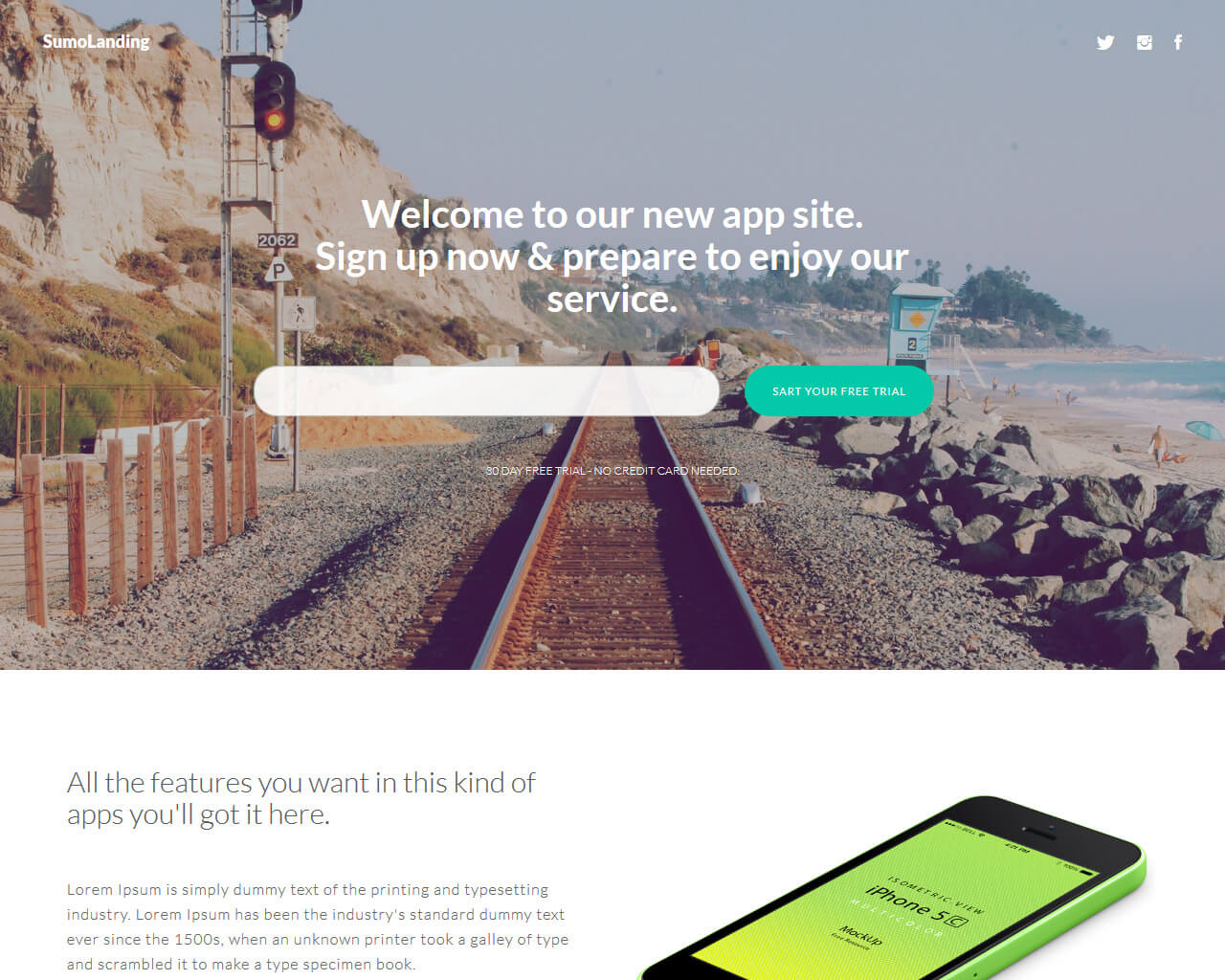 SumoLanding – Bootstrap Landing Page Template
