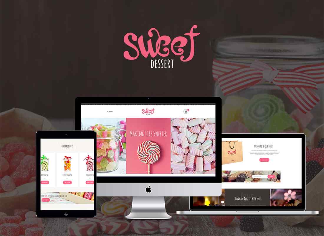 Sweet Dessert | Sweet Shop & Cafe WordPress Theme Website Template