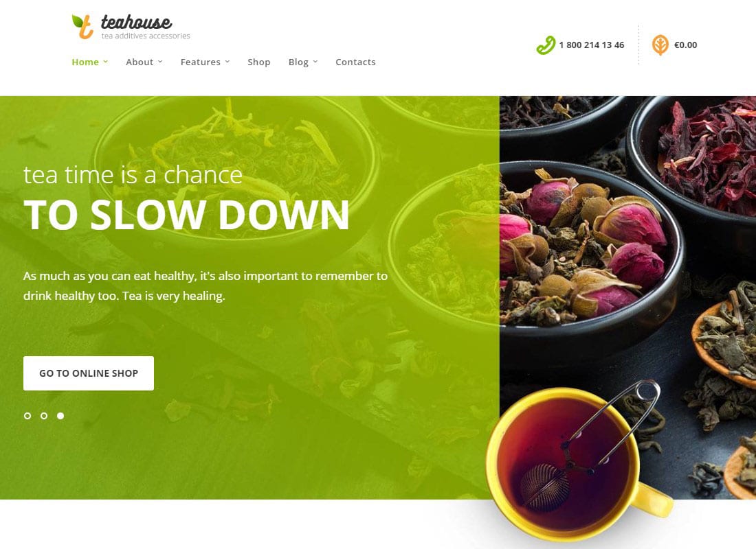 TeaHouse | Tea Store and Coffee Shop WordPress Theme Website Template