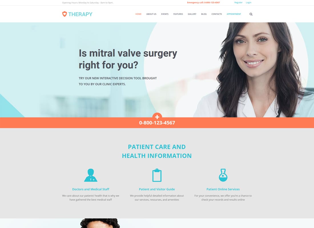 Therapy | Health and Medical WordPress Theme Website Template