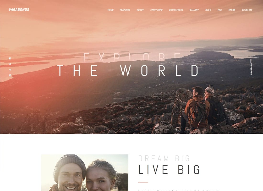 Vagabonds | Personal Travel & Lifestyle Blog WordPress Theme Website Template