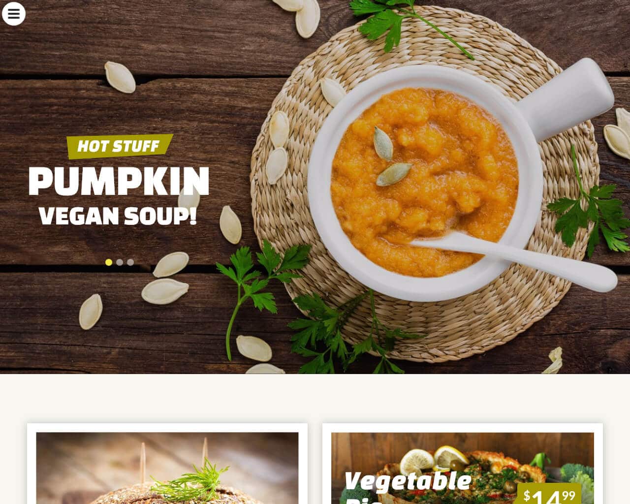 Vegan Food Website Template