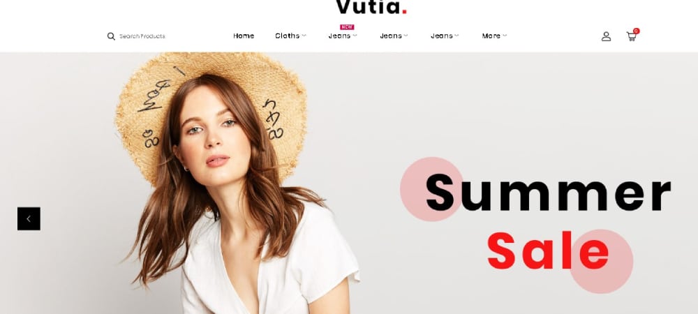 Vutia Website Template