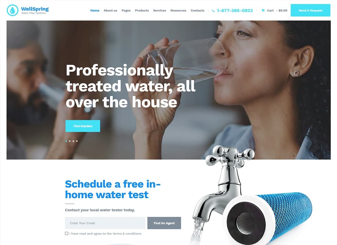 WellSpring | Water Filters & Drinking Water Delivery WordPress Theme  Website Template