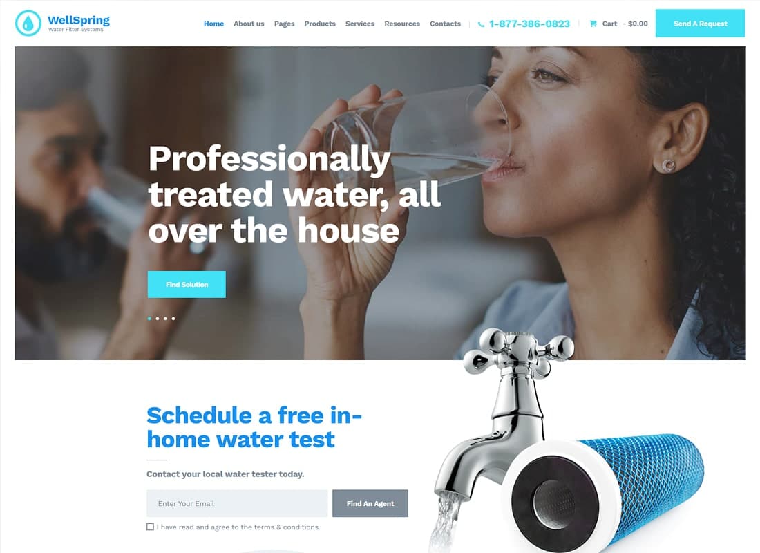 WellSpring | Aqua Filters & Drinking Water Delivery WordPress Theme  Website Template