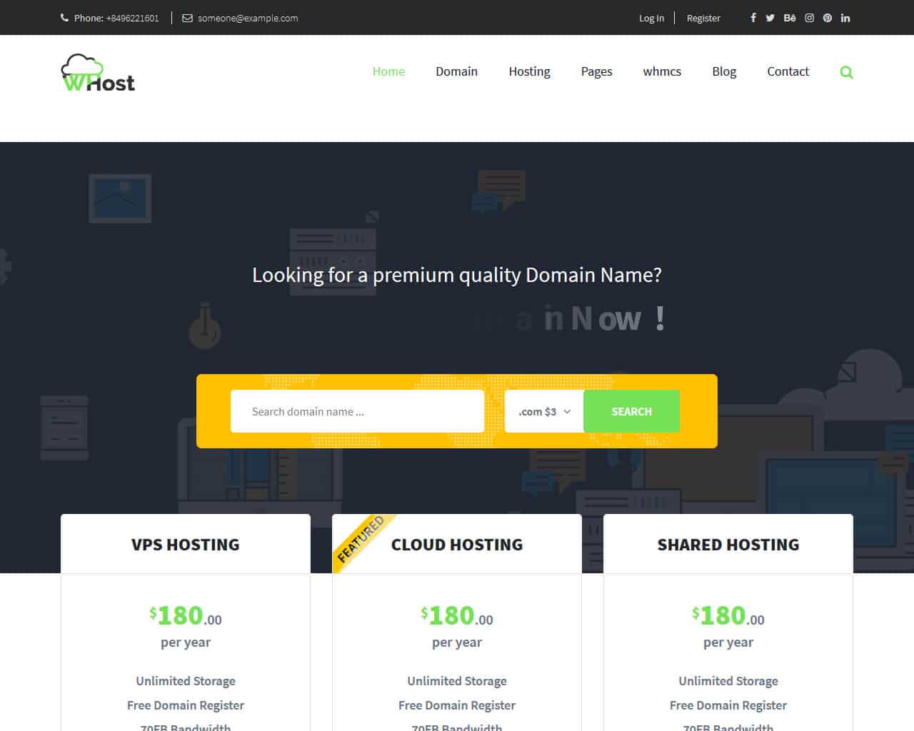 WHost Website Template