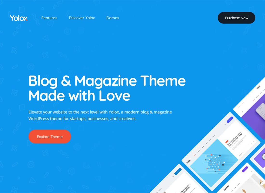 Yolox | Modern WordPress Blog Theme for Business & Startup Website Template
